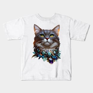 Bejewled Cat Kids T-Shirt